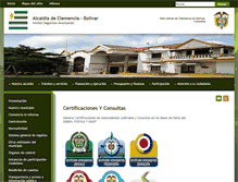 Tablet Screenshot of clemencia-bolivar.gov.co